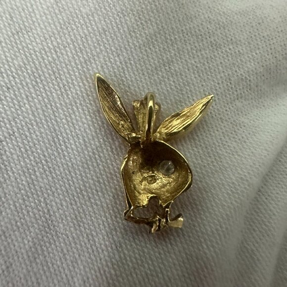 Custom made 14k Diamond Playboy Bunny Pendant - Picture 4 of 6
